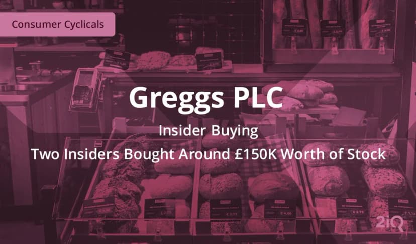 Insiders at Greggs PLC Are Buying the Dip