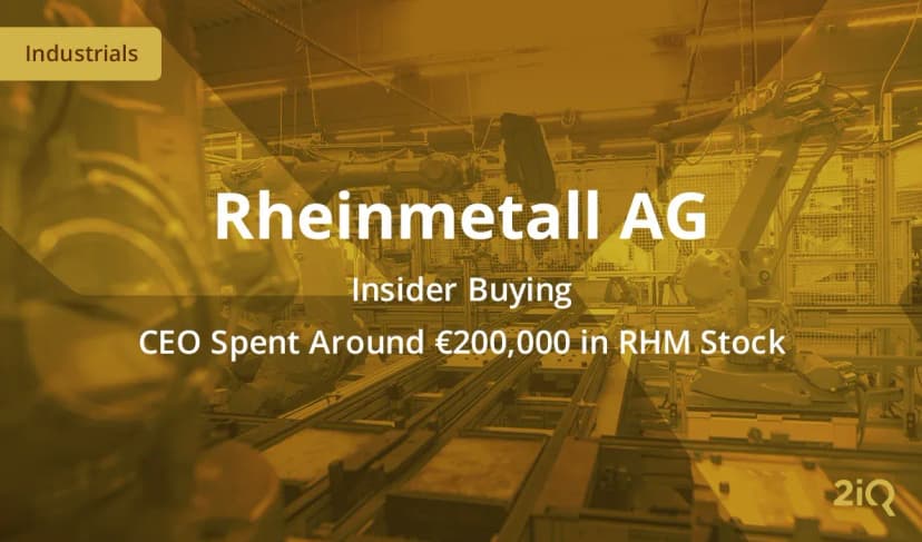 A Top-level Insider at Rheinmetall AG Just Bought Stock