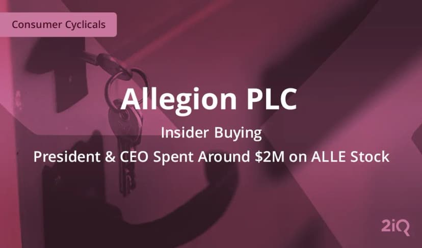 Allegion Sees $2 Mil Insider Purchase