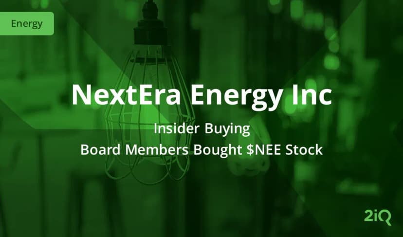 NextEra Energy Sees More Insider Buying 