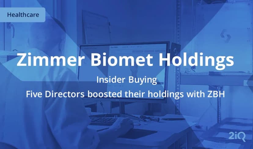 Five Insiders at Zimmer Biomet Holdings Just Bought Stock