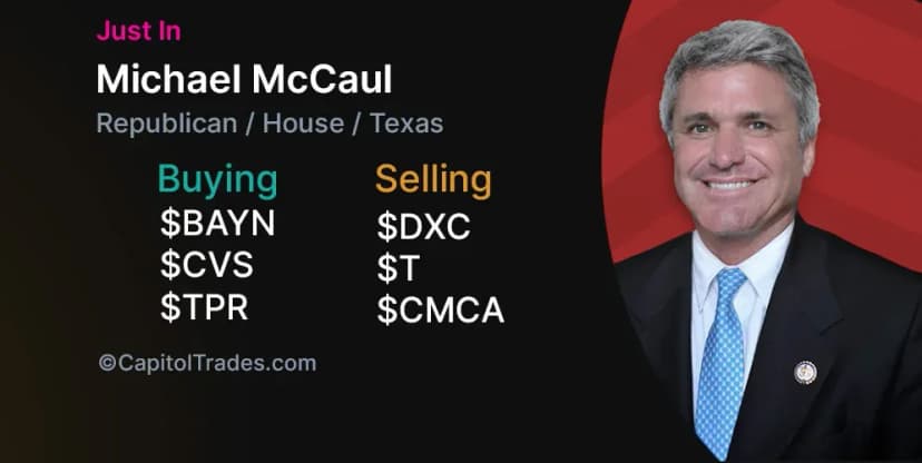 Rep. McCaul's September trades: Bets on U.S. T-bills and stocks