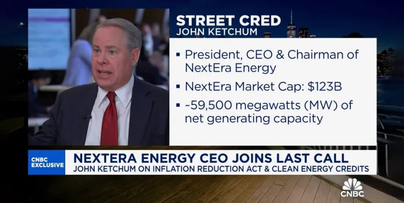 NextEra's CEO discusses the future of energy in the US political landscape