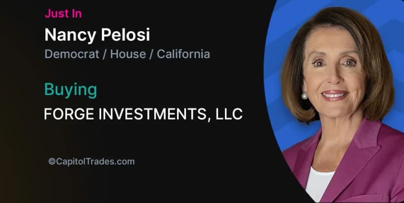 Congresswoman Pelosi invests $5M in Databricks via Forge Investments