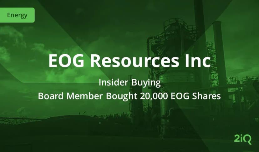 An Insider at EOG Resources (EOG:US) Just Bought $2.6 Million Worth of Stock