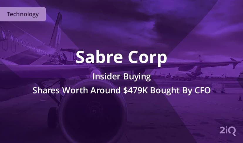 A top-level Insider at Sabre Corp Just Bought $479k Worth of Stock