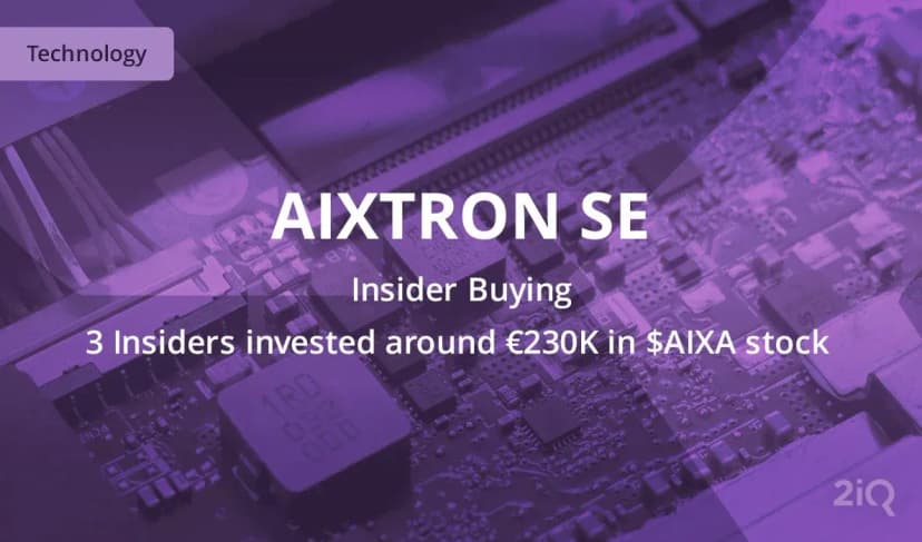 Three insiders at AIXTRON SE buy stock after full-year guidance upgraded