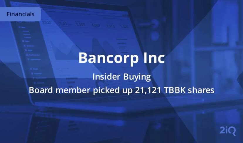 Bancorp Inc insider buys $585k worth of stock