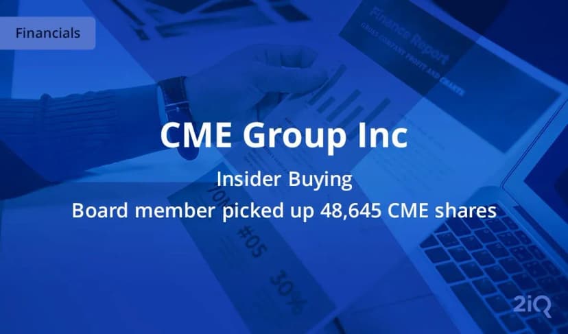 CME Group insider buys $8.3 million worth of stock