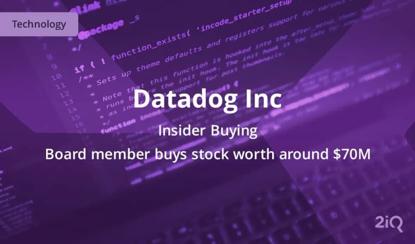 Datadog insider buys $70 million worth of stock through his investment firm