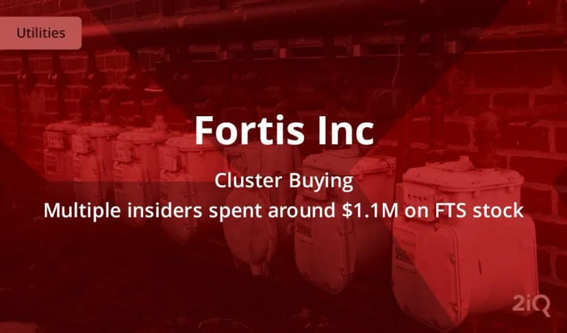 Three insiders at Fortis Inc buy stock after dividend increase