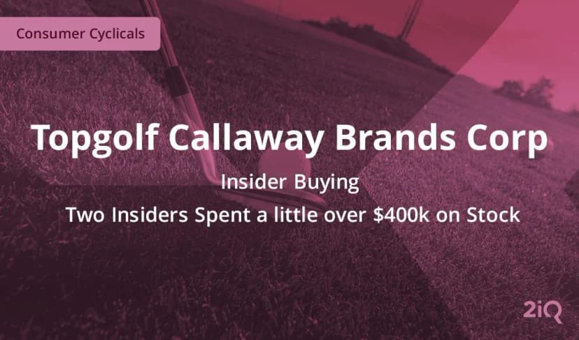 Top-level Insiders at Topgolf Callaway Brands Corp Buy Stock