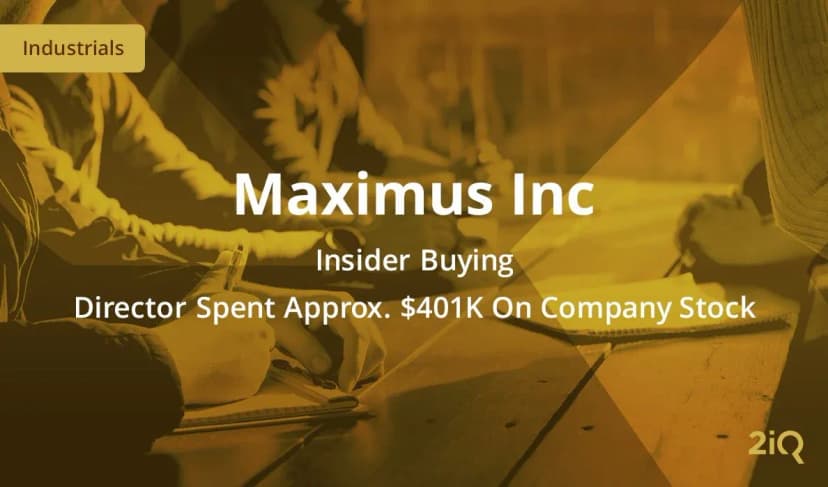 Maximus Inc Insider Buys $401k Worth of Stock