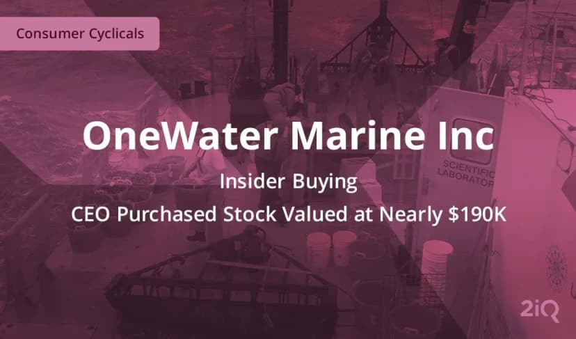 OneWater Marine Insider Snaps Up $200k Worth of Stock