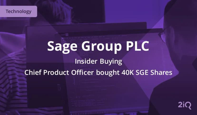 Sage Group Insider Buys £306K Worth of Stock