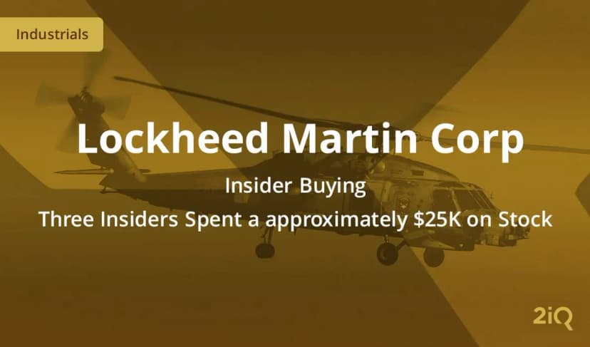 Lockheed Martin Sees Another $250K Insider Purchase