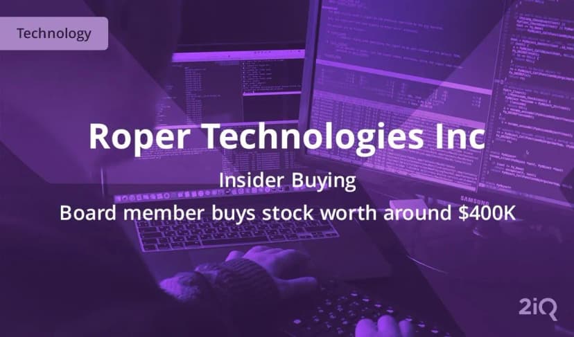 Roper Technologies Sees Large Insider Buy