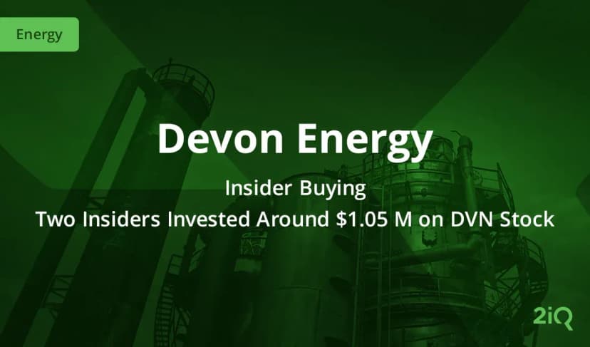 Devon Energy Insiders Buy More Than $1 Million Worth of Stock After Share Price Fall