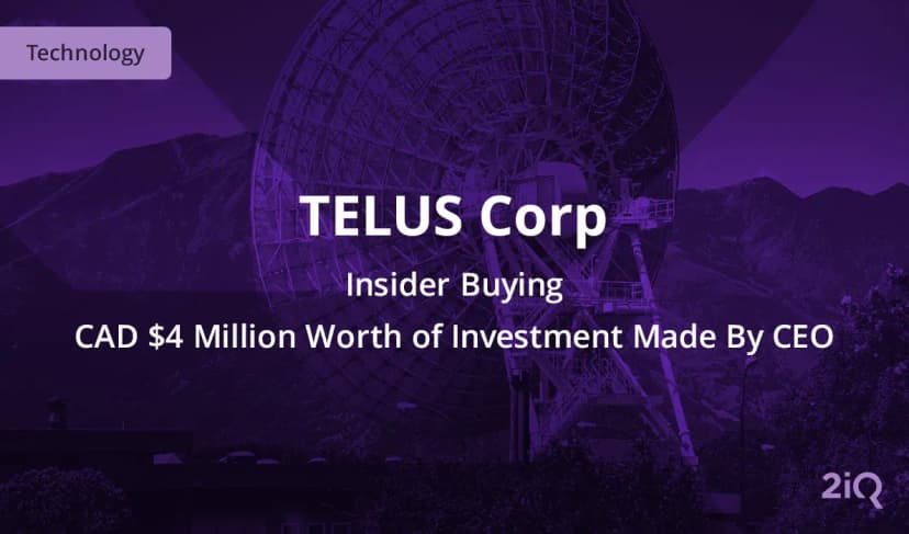 Insider Buying: TELUS CEO Buys $2.9 Million Worth of Company Stock