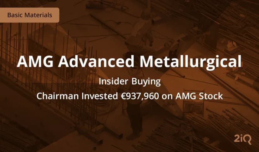 AMG Advanced Metallurgical Group NV Insider Invests $1 Million