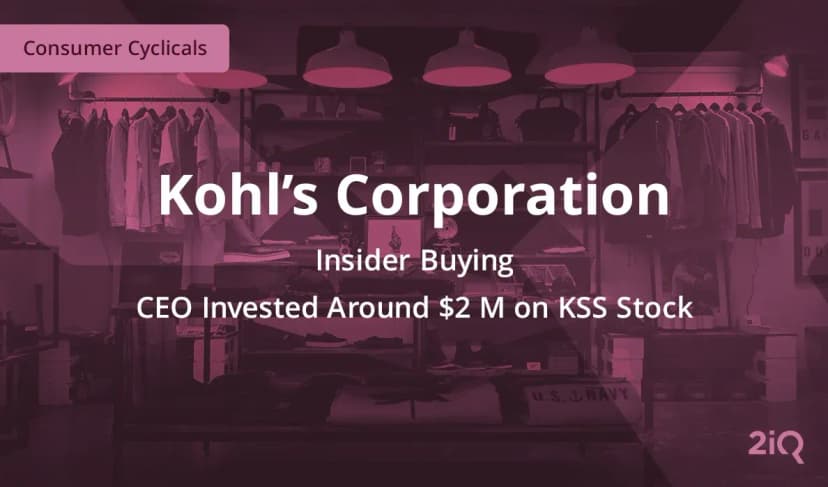 Insider Buying: The CEO of Kohl’s Just Bought $2 Million Worth of Stock