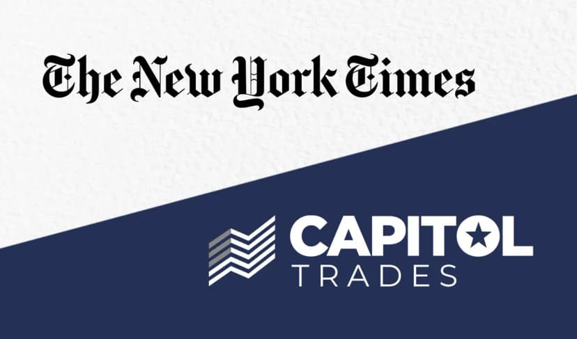 The New York Times explores Congress members’ trading activity with Capitol Trades’ data