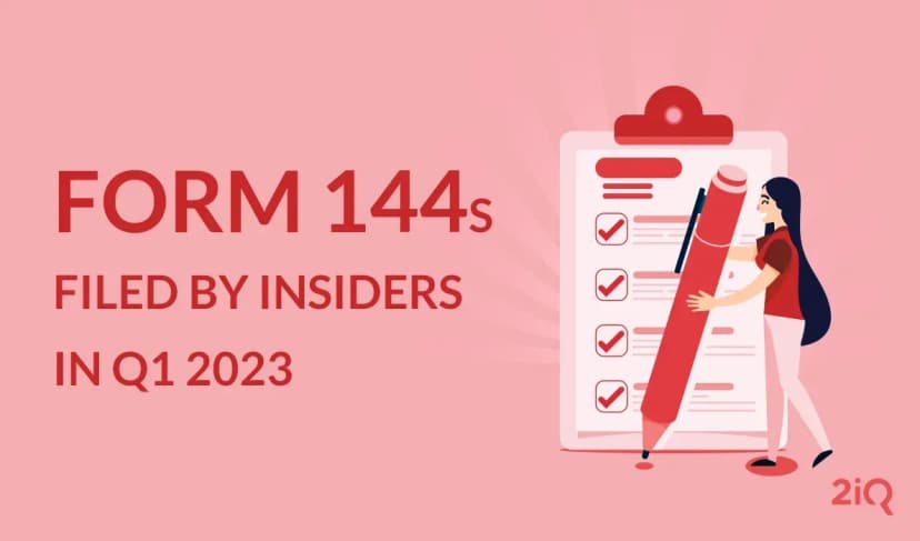 Form 144: The Trends Continue in Q1 2023