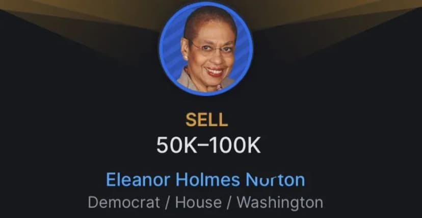 Rep. Eleanor Norton sold a $100K stake in the private news organization NRP