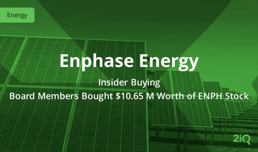 Enphase Energy Sees Massive $10.65 Million Insiders Purchase