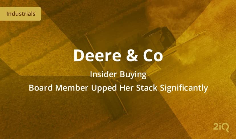 An Insider at Deere & Co Just Bought $250K Worth of Stock